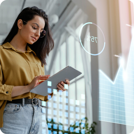 Girl with tablet